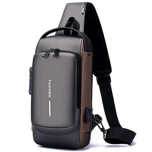 Anti-Theft Crossbody Sling Bag with USB Charging Port – Unisex