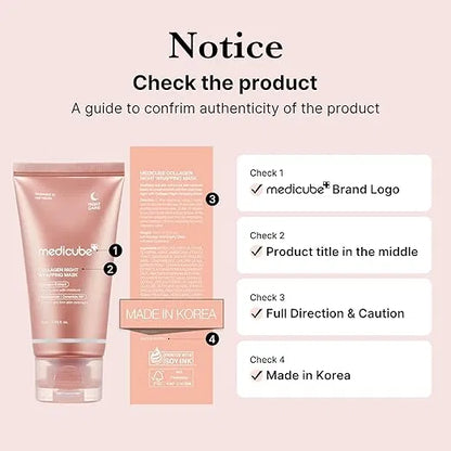 Medicube Collagen Overnight Wrapping Peel Off Facial Mask (Pack of 1)